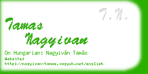 tamas nagyivan business card